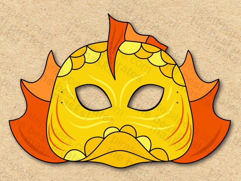 Fish Mask Printable Paper DIY for Kids and Adults. PDF Etsy