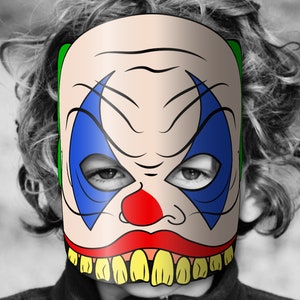 Scary Clown Mask Printable Paper DIY for Kids and Adults. PDF - Etsy