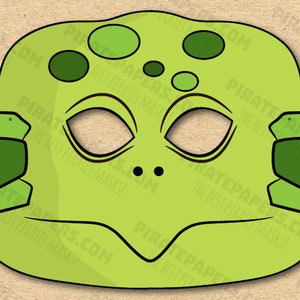 Turtle Mask Printable, Paper DIY For Kids And Adults. PDF Template. Instant Download. For Birthdays, Halloween, Party, Costumes.