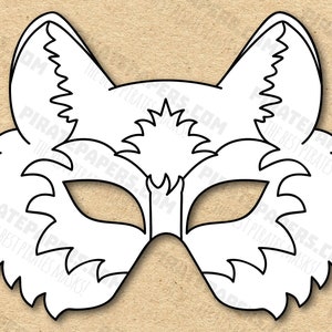 Wolf Maske Ausmalen, Papier DIY Für Kinder Und Erwachsene. PDF Vorlage. Sofort Download. Für Geburtstage, Halloween, Party, Kostüme.