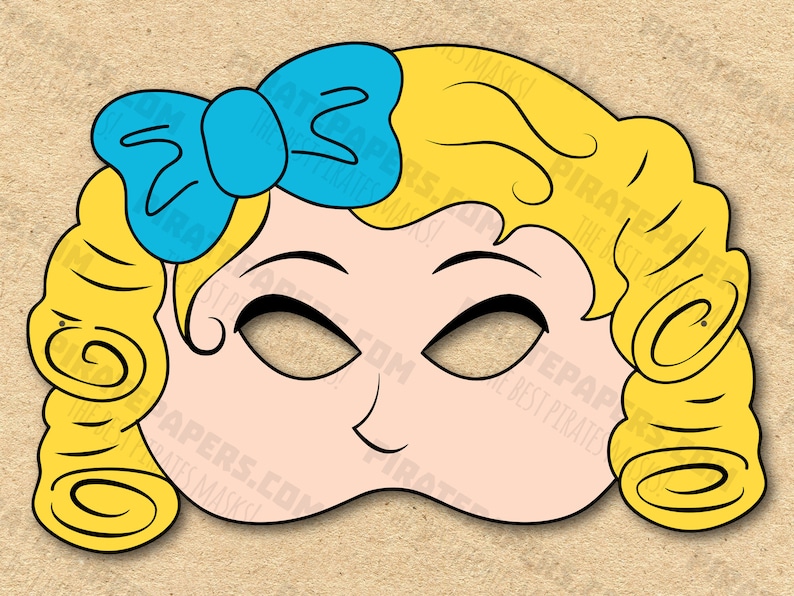 Goldilocks Mask Printable (goldilocks and the Three Bears), Paper DIY ...