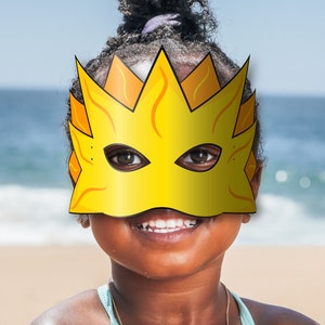Sun Mask Printable, Paper DIY for Kids and Adults. PDF Template ...