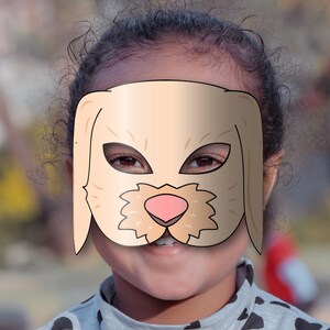 Rabbit Mask Printable, Paper DIY for Kids and Adults. PDF Template ...