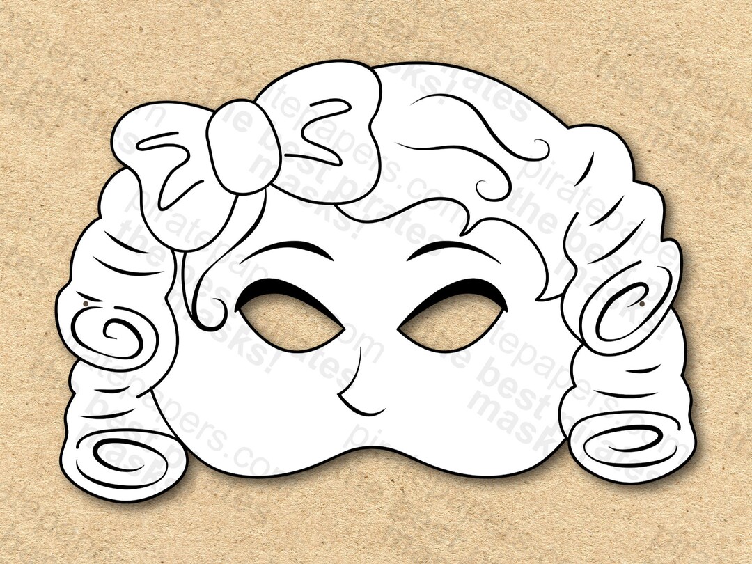 Goldilocks Mask Printable Coloring goldilocks and the Three - Etsy