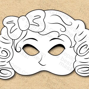 Goldilocks Masks Printable Color Coloring goldilocks and - Etsy