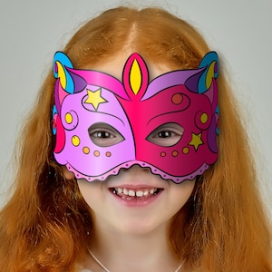 Fairy Mask Printable, Paper DIY for Kids and Adults. PDF Template ...