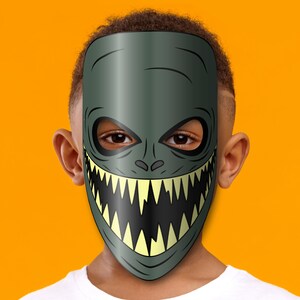 Creepy Mask Printable, Paper DIY for Kids and Adults. PDF Template ...