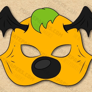 Monster #3 Mask Printable, Paper DIY For Kids And Adults. PDF Template. Instant Download. For Birthday, Halloween, Party, Costumes.