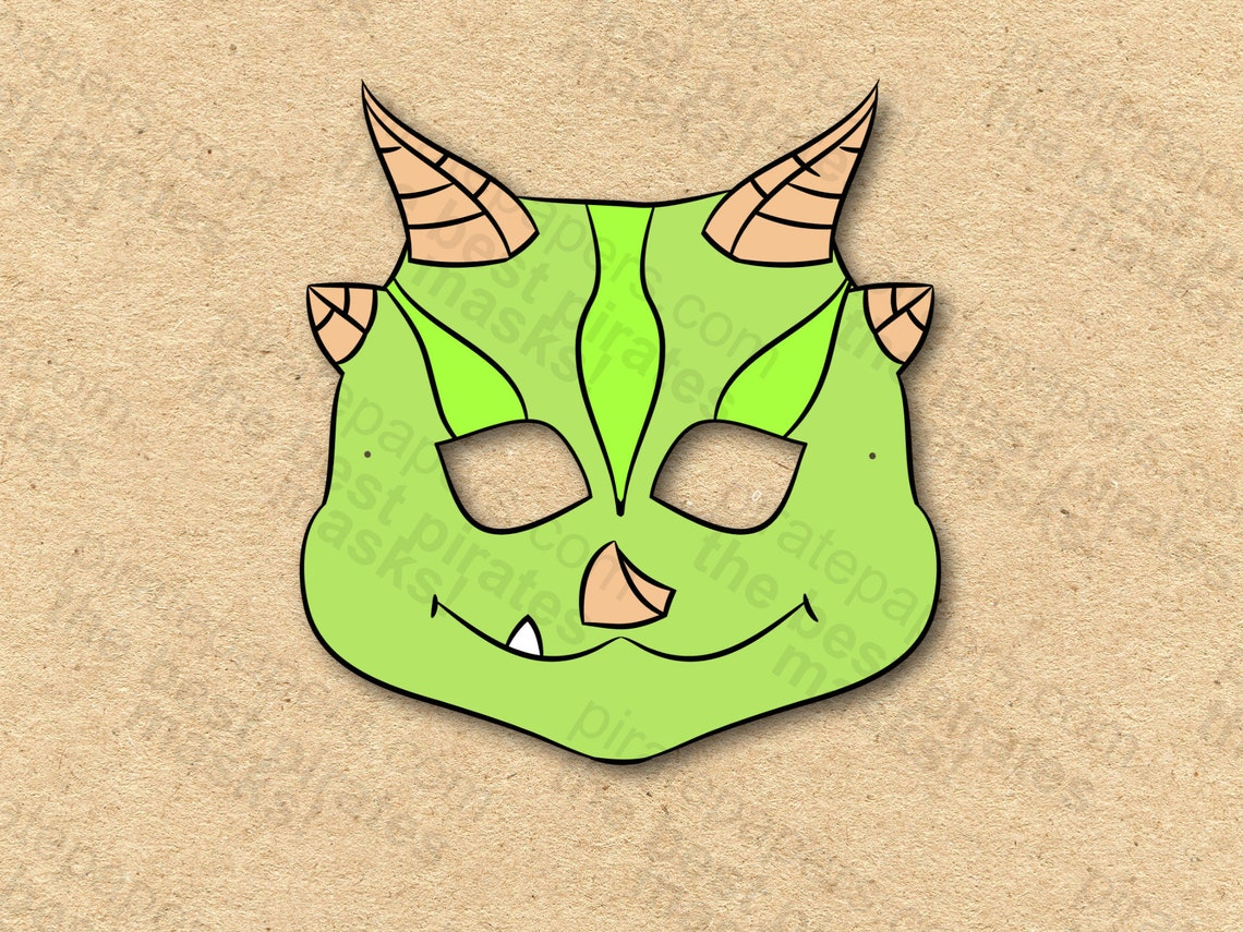 Baby Dragon Mask Printable Paper DIY for Kids and Adults. PDF - Etsy