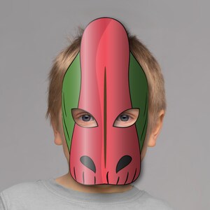 Dinosaur Parasaurolophus Mask Printable, Paper DIY for Kids and Adults ...