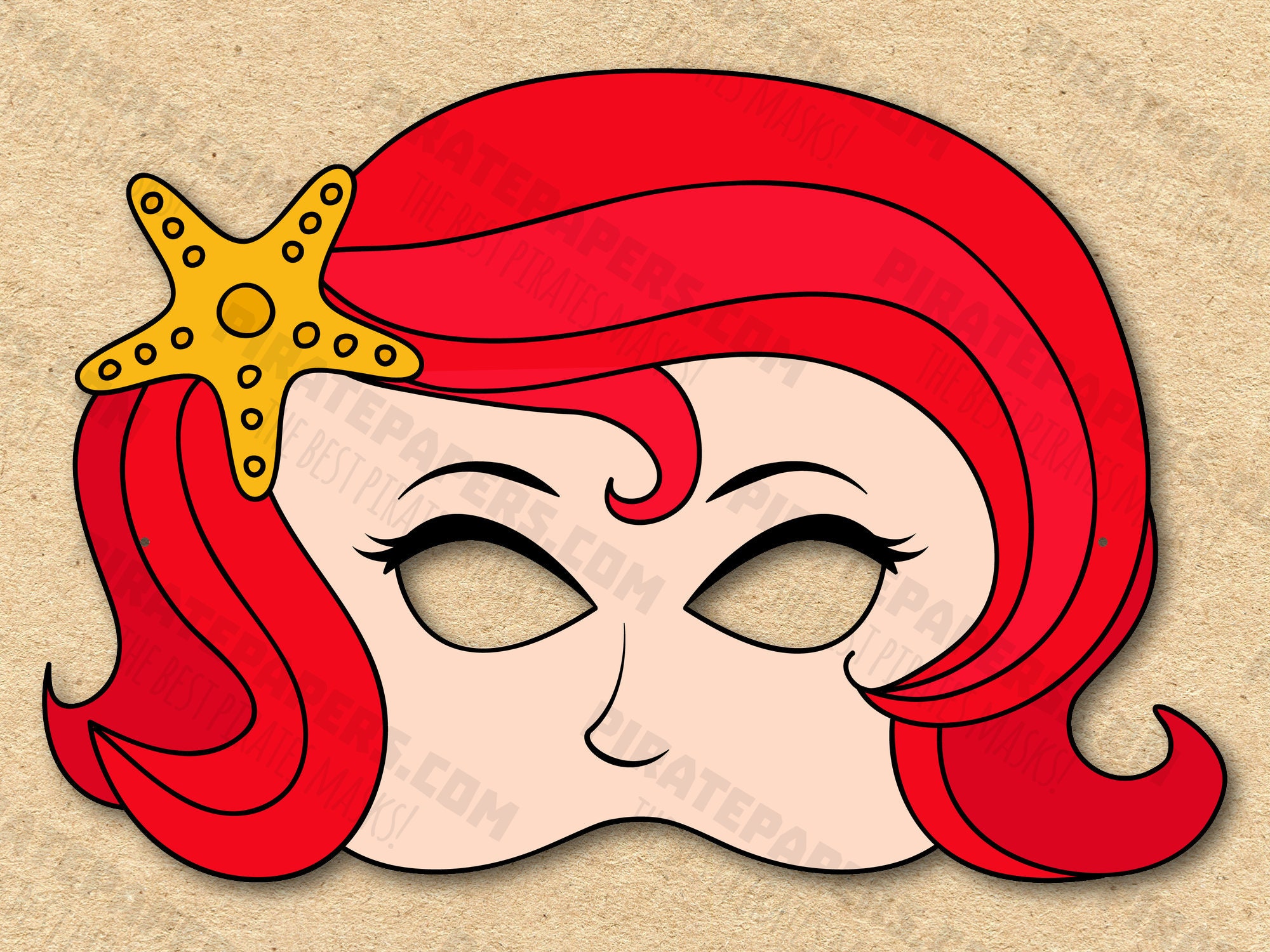 Little Mermaid Mask Printable, Paper DIY for Kids and Adults. PDF Template. Instant Download. for Birthdays, Halloween, Party, Costumes. - Etsy little-mermaid-mask-printable-paper-diy-for-kids-and-adults-pdf-template-instant-download-for-birthdays-halloween-party-costumes-etsy