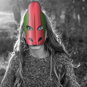 Dinosaur Parasaurolophus Mask Printable Paper DIY for Kids - Etsy