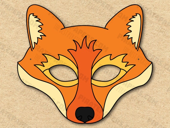 Fox Mask Printable, Paper DIY for Kids and Adults. PDF Template. Instant  Download. for Birthday, Halloween, Party, Costumes. 