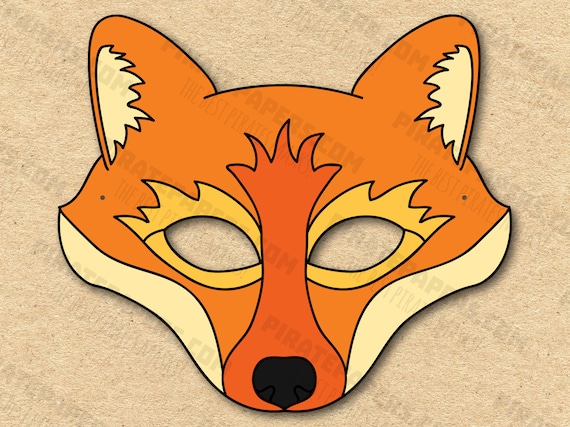 Fox Mask Printable, Paper DIY for Kids and Adults. PDF Template. Instant  Download. for Birthday, Halloween, Party, Costumes. 