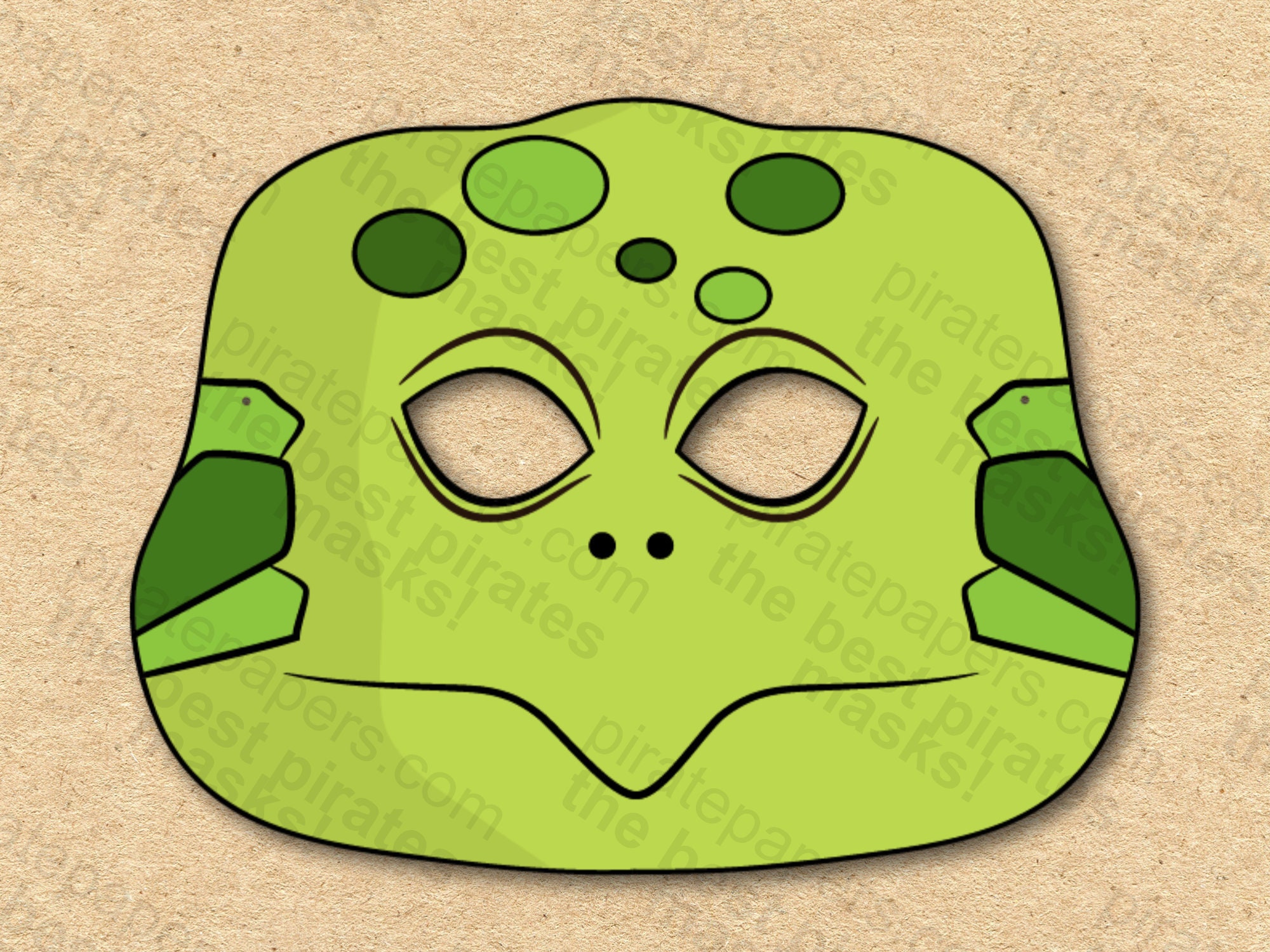 Turtle Mask Printable Paper DIY for Kids and Adults. PDF Etsy Canada