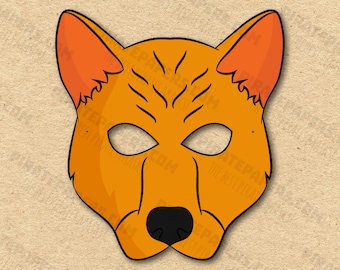 Dingo Mask Printable, DIY Paper (PDF Template)