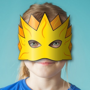 Sun Mask Printable, Paper DIY for Kids and Adults. PDF Template ...