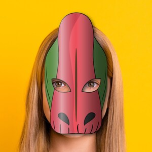 Dinosaur Parasaurolophus Mask Printable, Paper DIY for Kids and Adults ...