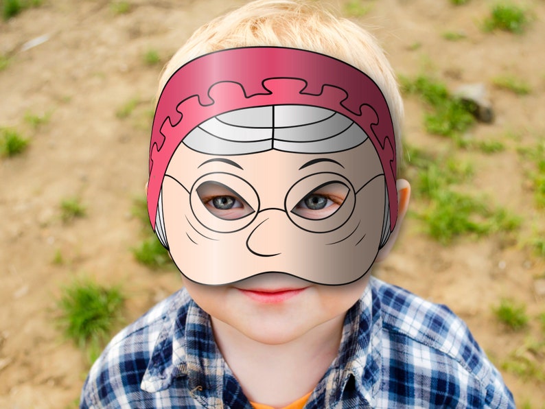 Grandma Mask Printable little Red Riding Hood, Paper DIY for Kids and ...