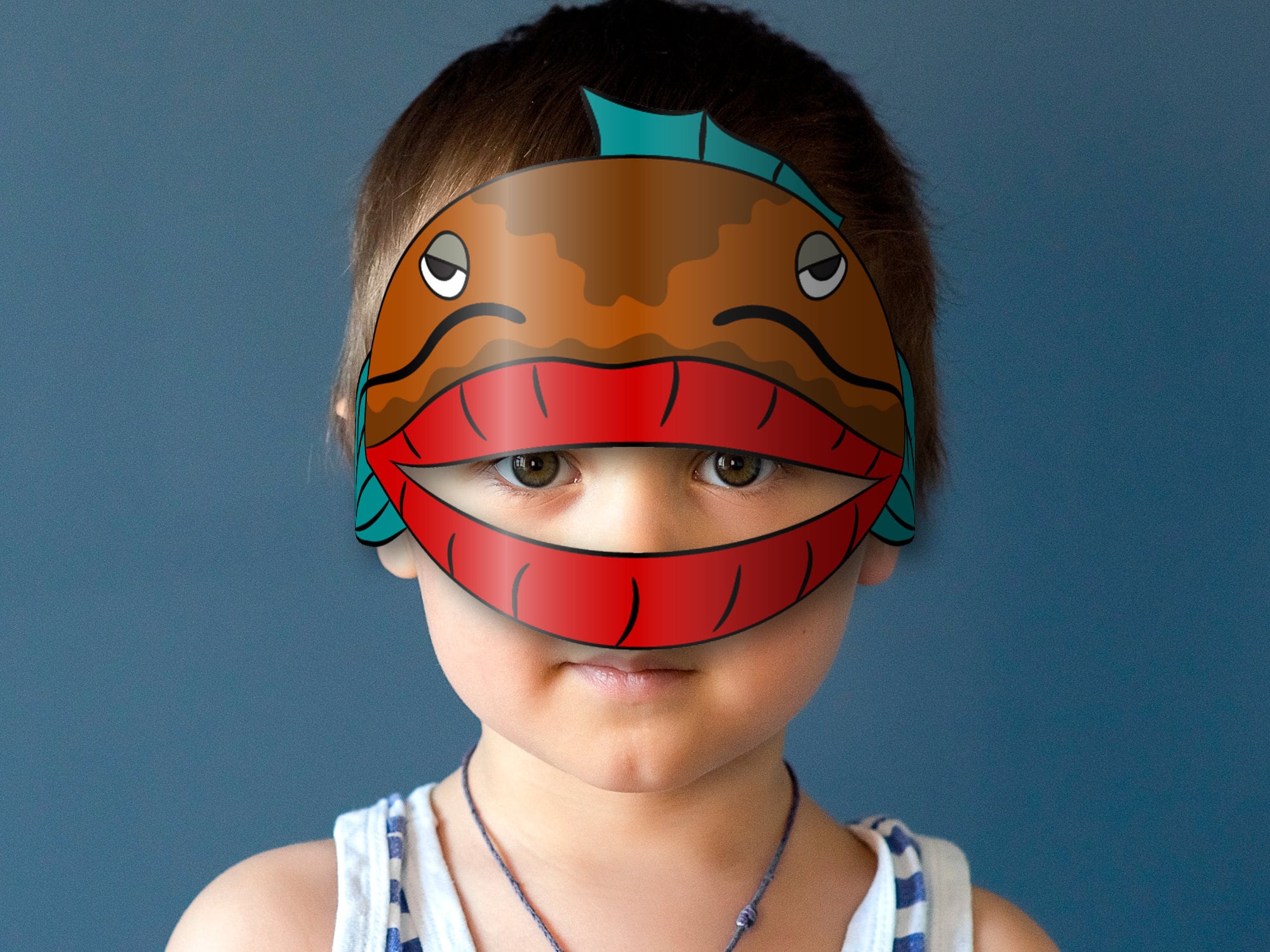 Catfish Mask Printable, Paper DIY for Kids and Adults. PDF Template. Instant Download. for