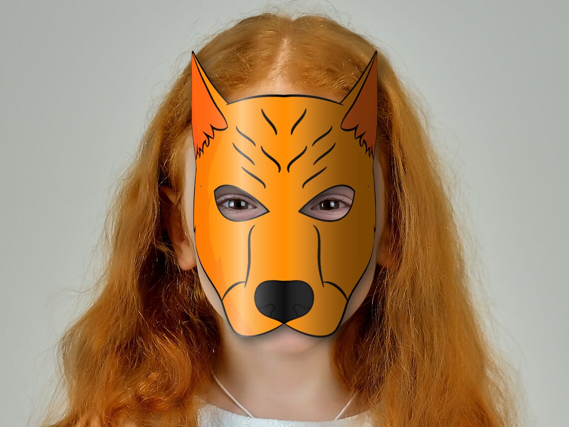 Dingo Mask Printable, Paper DIY for Kids and Adults. PDF Template ...