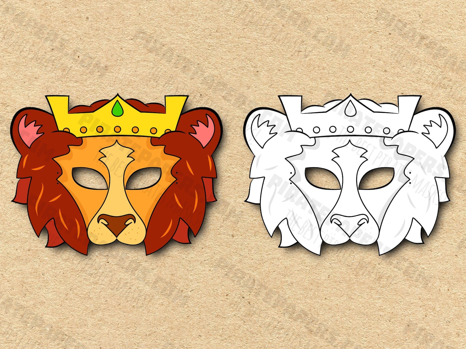 Lion King Masks Printable Color   Coloring Paper DIY for Kids and
