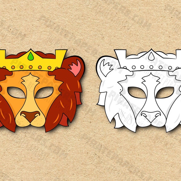 Lion King Mask Template - Etsy Canada