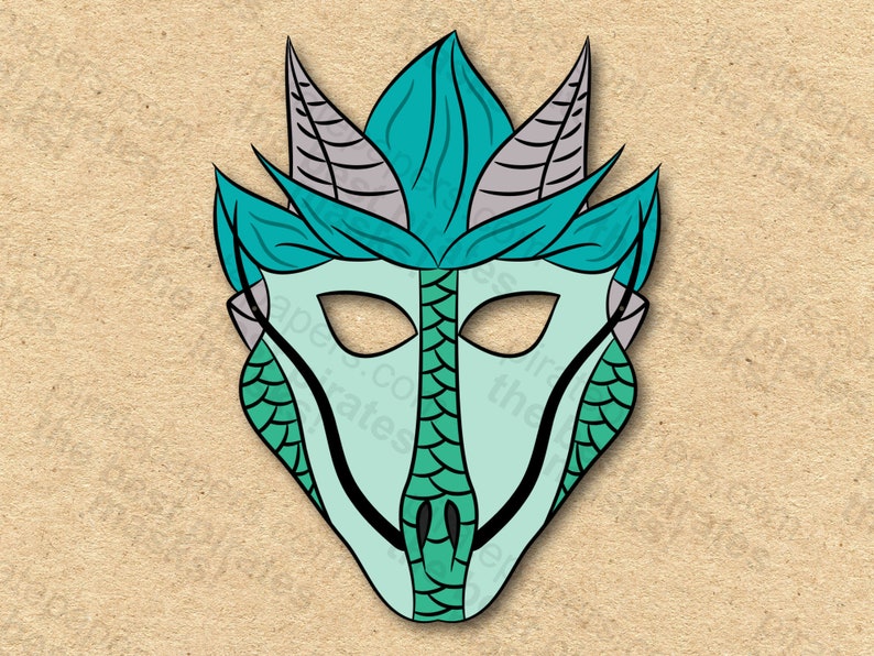 Kind Dragon Mask Printable Paper DIY for Kids and Adults. PDF - Etsy