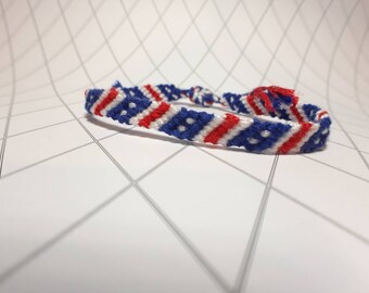 Red, White, and Blue Stars and Stripes Friendship Bracelet