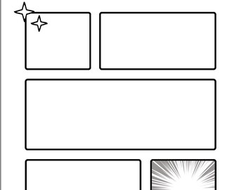 Cree su propia tira cómica imprimible / Plantilla de cómic para niños hecha a mano / Descarga digital, Actividad de dibujo, Arte para niños, Diversión creativa