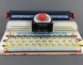 Marx Brothers Junior Typewriter, Tin Toy, Dial Litho Metal, Vintage 1950s Collectible