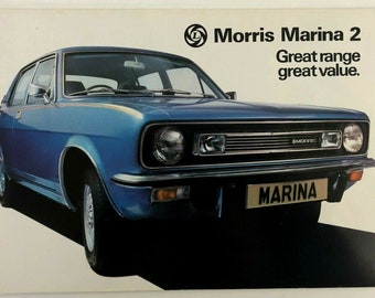 Vintage Original Auto Print Ad UK Freepost 1975 Morris /'Marina TC/' Saloon Motor Car Advertisement