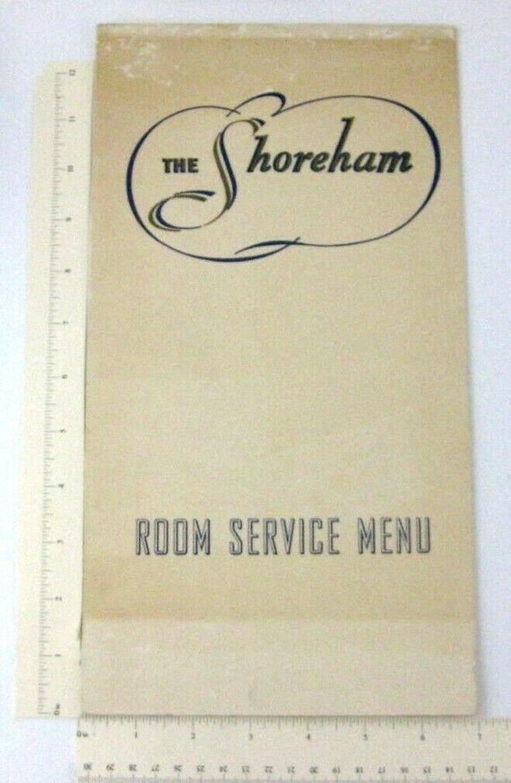 1950s The Shoreham Hotel Washington Dc Room Service Menu Etsy 1950s The Shoreham Hotel Washington Dc Room Service Menu Etsy