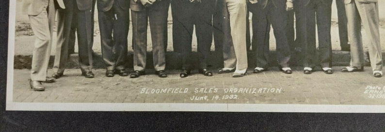 1932 Bloomfield Sales Organization Businessmen Photograph
