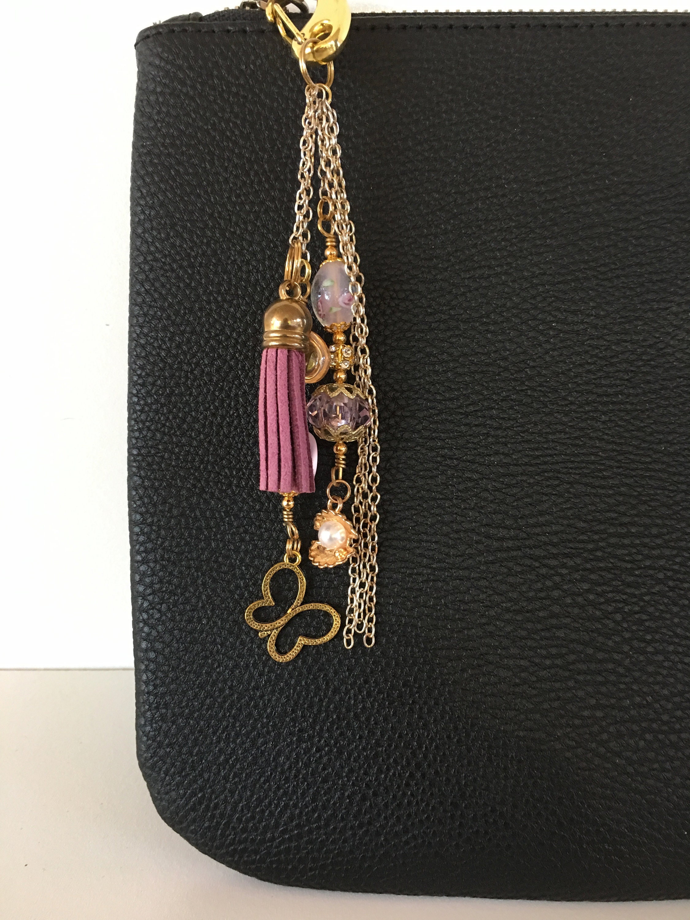 Handbag, Purse Charm with easy to clip and unclip for the car keys you