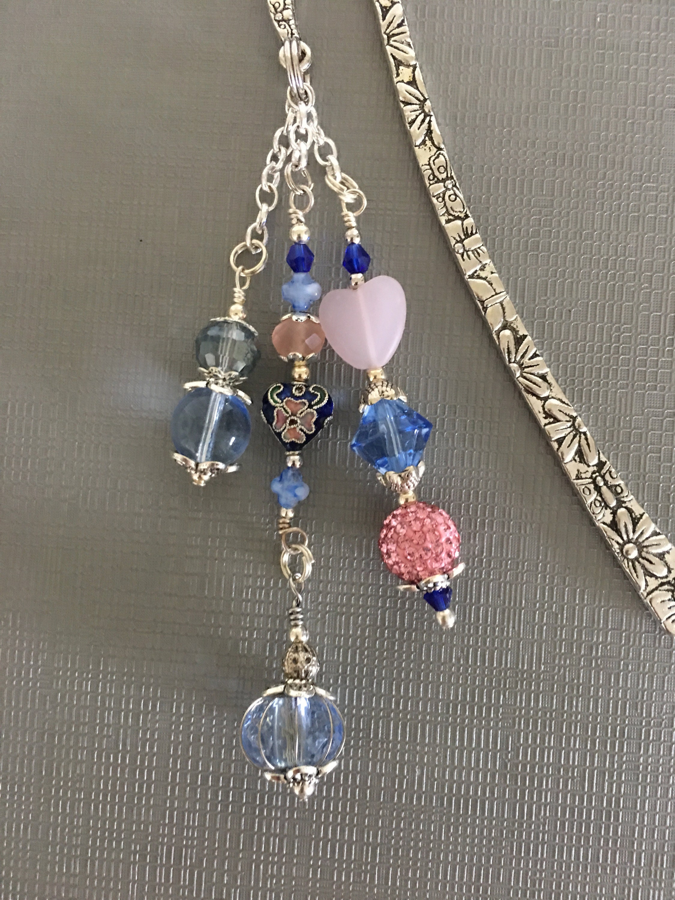 Hook Bookmark with a variation of colors and beading