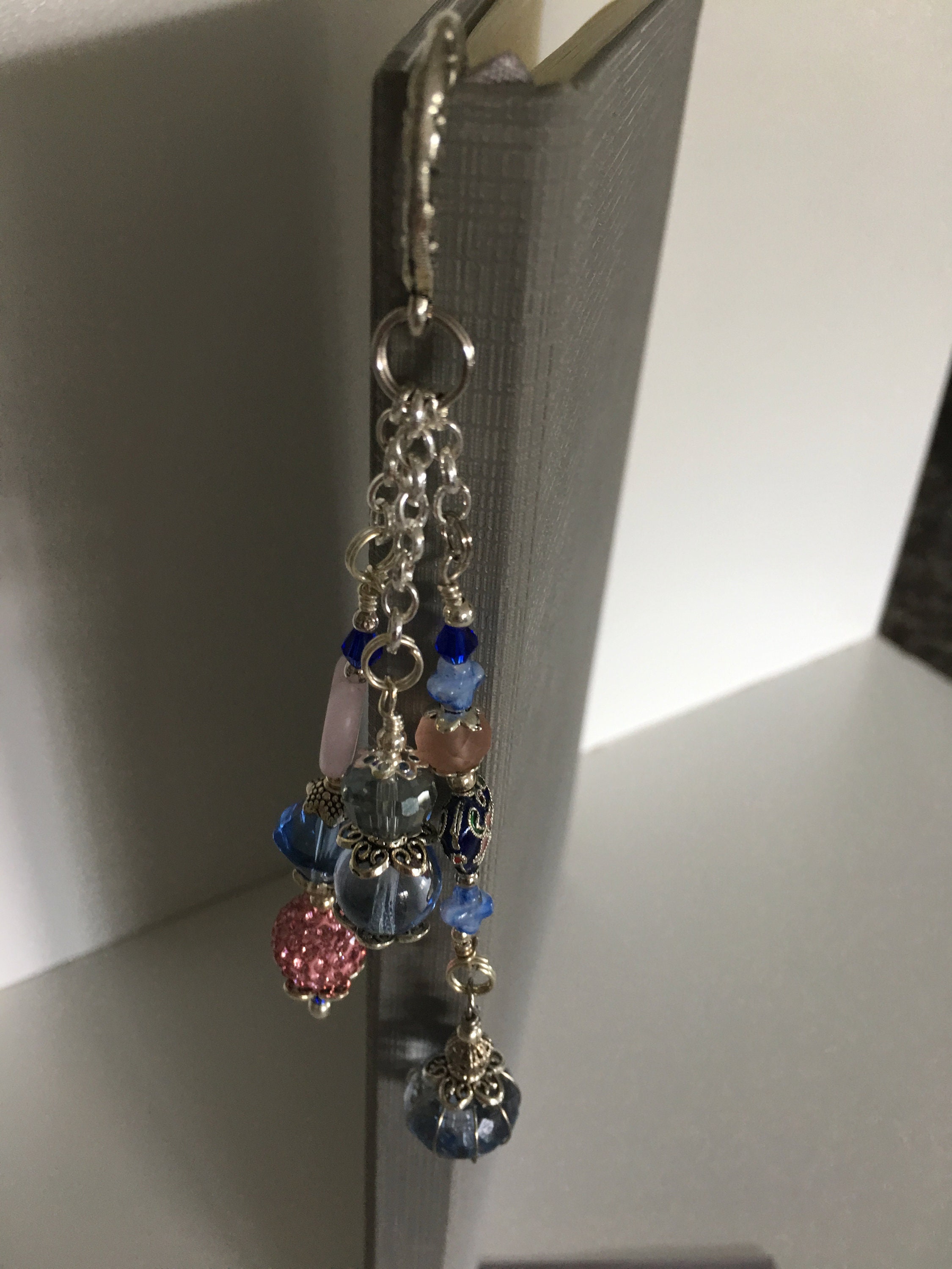 Hook Bookmark with a variation of colors and beading