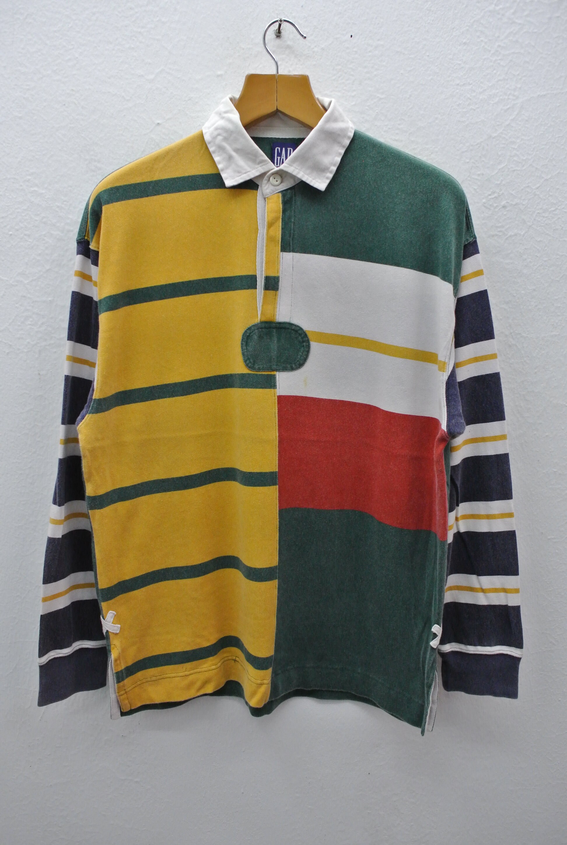 Vintage Gap Polo Rugby Shirt Stripes Color Block Urban Street | Etsy