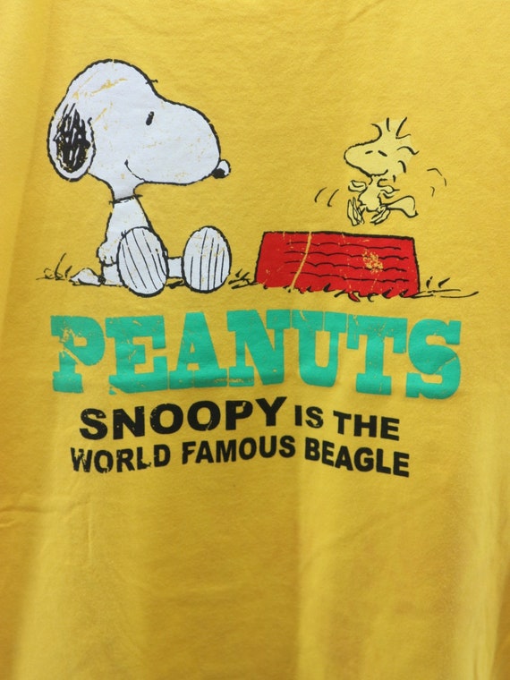 Vintage Peanuts Snoopy The World Famous Beagle T Shirt Sport Etsy India