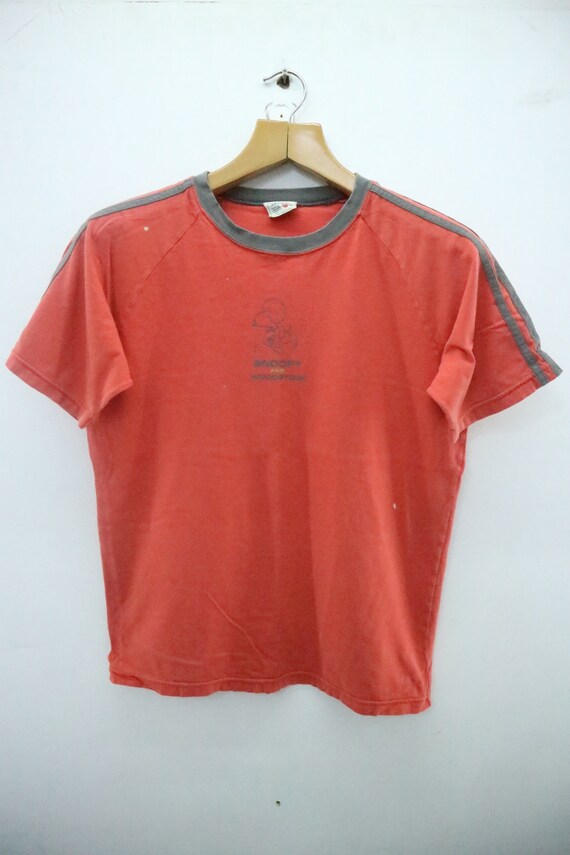 Vintage Peanuts Snoopy Woodstock Football T Shirt Funny Etsy