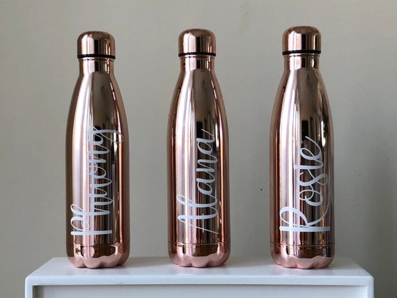 rose gold thermo bottle