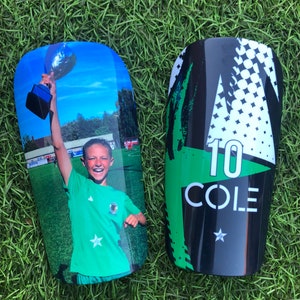 Personalised Shin Pads, Customised Shin Pads, Shin Guard, Football Boots Shin Pads, Players Picture Shin Pads, Personalised Football gift