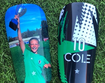 Personalised Shin Pads, Customised Shin Pads, Shin Guard, Football Boots Shin Pads, Players Picture Shin Pads, Personalised Football gift