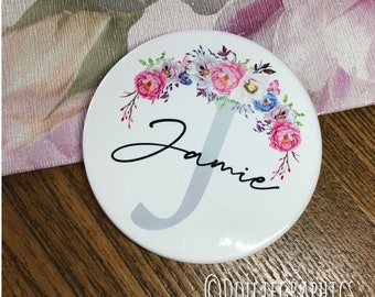 Beautiful Personalised Coaster with Initial & Name, Personalised Ceramic Coaster, Name Plaque Keepsake, Custom Coaster, Personalised Coaster