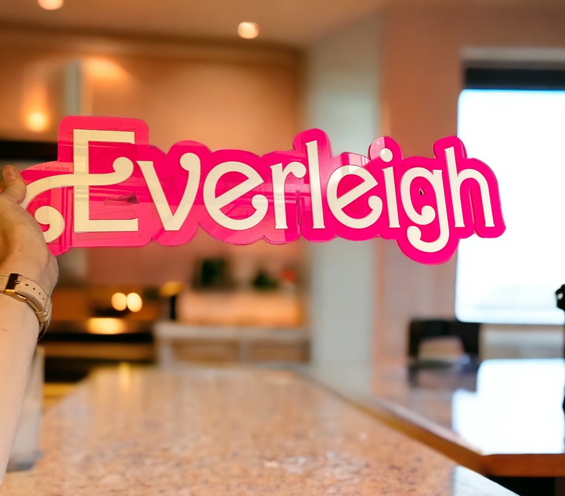 Barbie Wall Name, Large Wall Name, Bedroom Wall Name, Barbie Sign