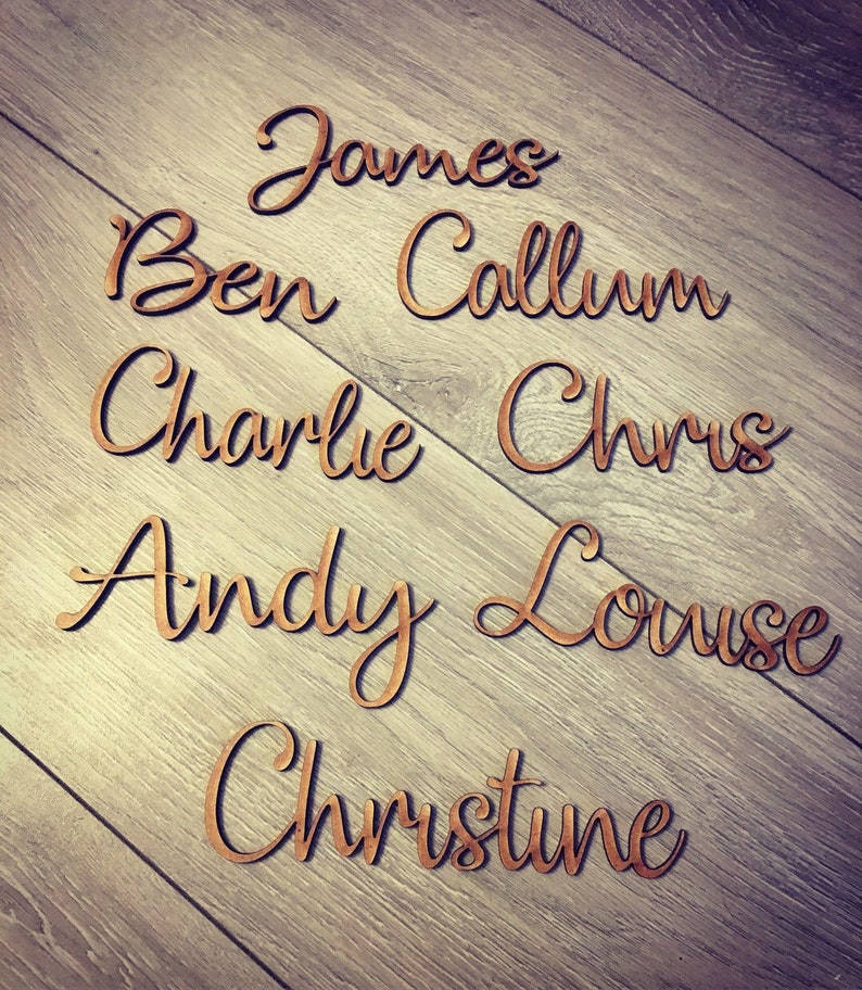 Wooden Table Names Places 4cm Table Decor Wedding Table Bridal Etsy
