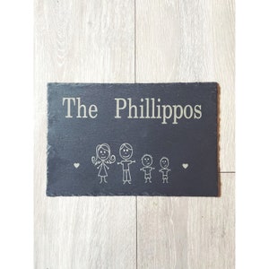 Plaque en ardoise plaque de maison gravée plaque en ardoise 300 x 200 mm
