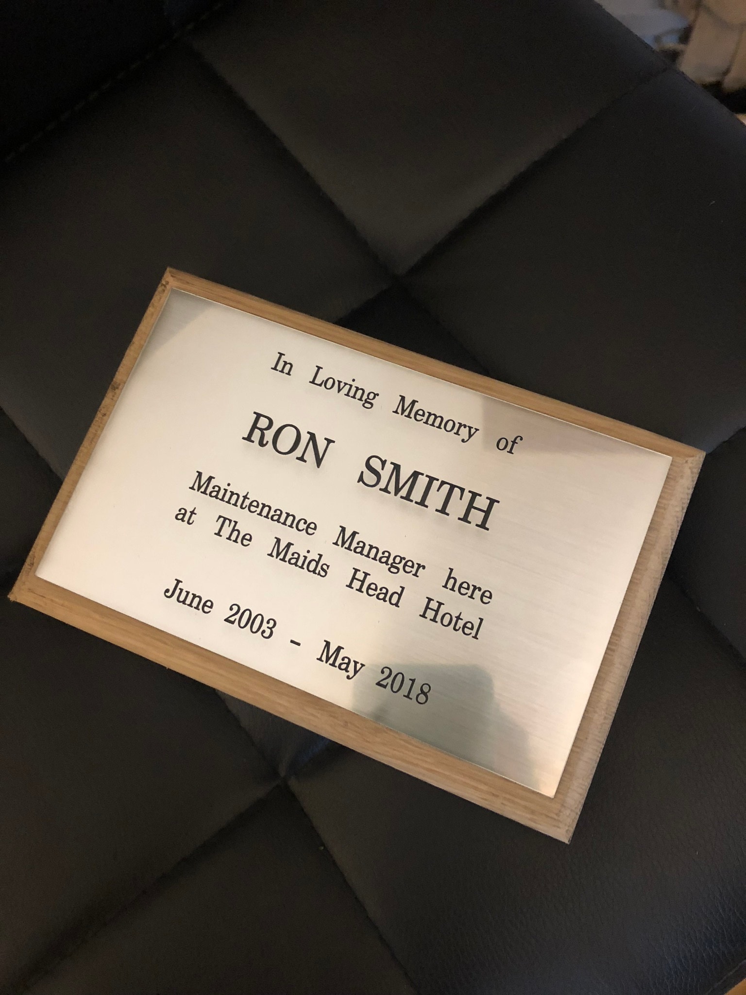 Memorial Plaque on Wooden Mount Wall Plaque Etsy UK