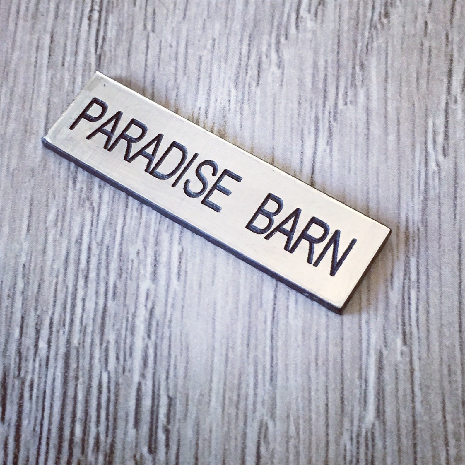 Small Engraved Plaque 20x60 Mm Brushed Brass Effect or Brushed Etsy