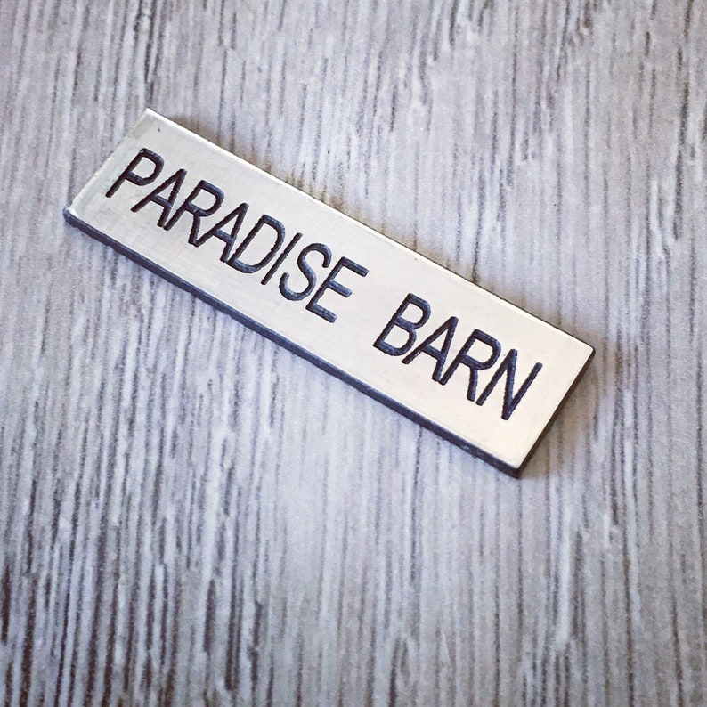 small engraved plaque 50 x 25mm brushed brass effect or brushed stainless steel effect various sizes personlised plaques free engraving